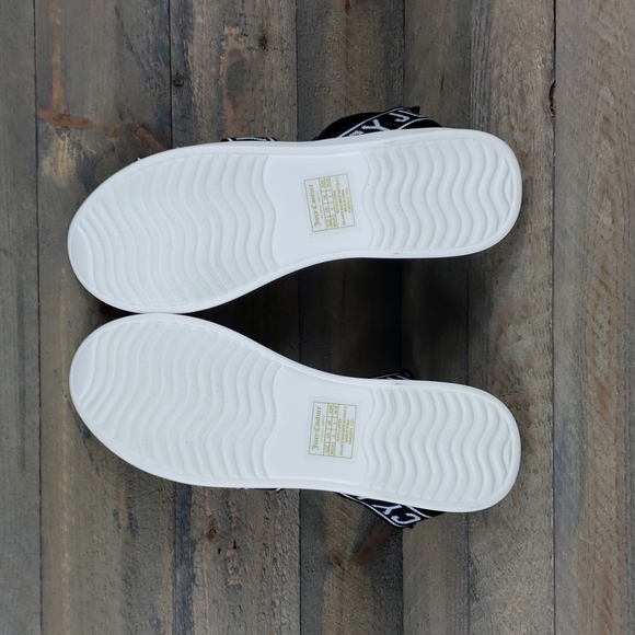 Juicy Couture Impulse Wedge Sandals Strappy Ankle Logo Adjustable NEW - Picture 5 of 8